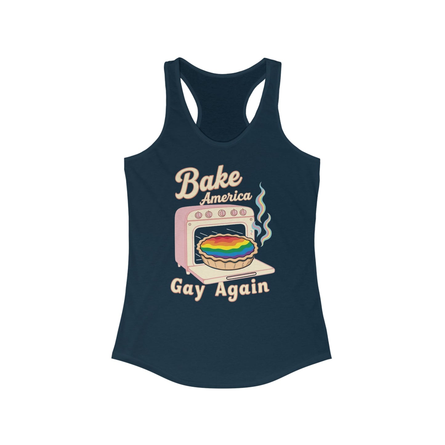 Bake America Gay Again Racerback Tank Top