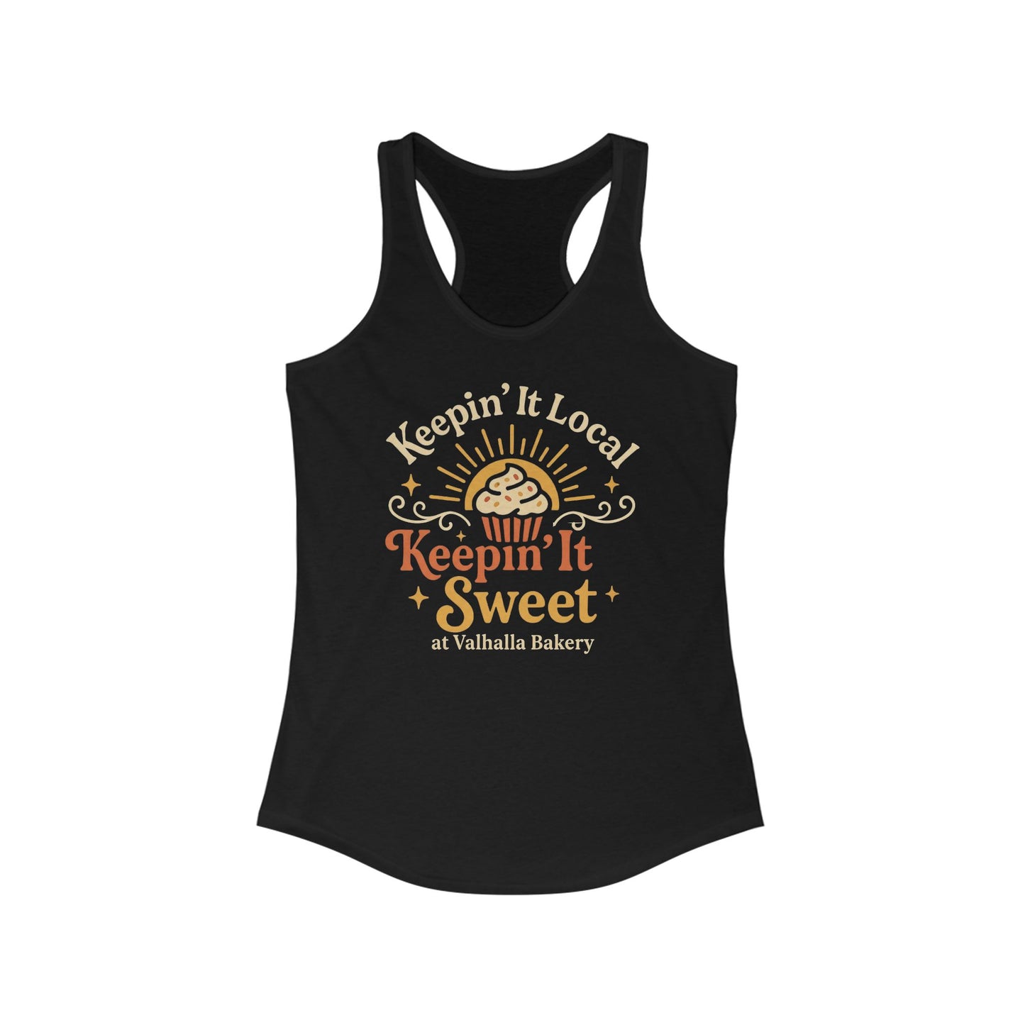 Keepin' It Local, Keepin' It Sweet at Valhalla Bakery - Women's Ideal Racerback Tank