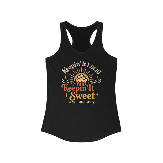 Keepin' It Local, Keepin' It Sweet at Valhalla Bakery - Women's Ideal Racerback Tank