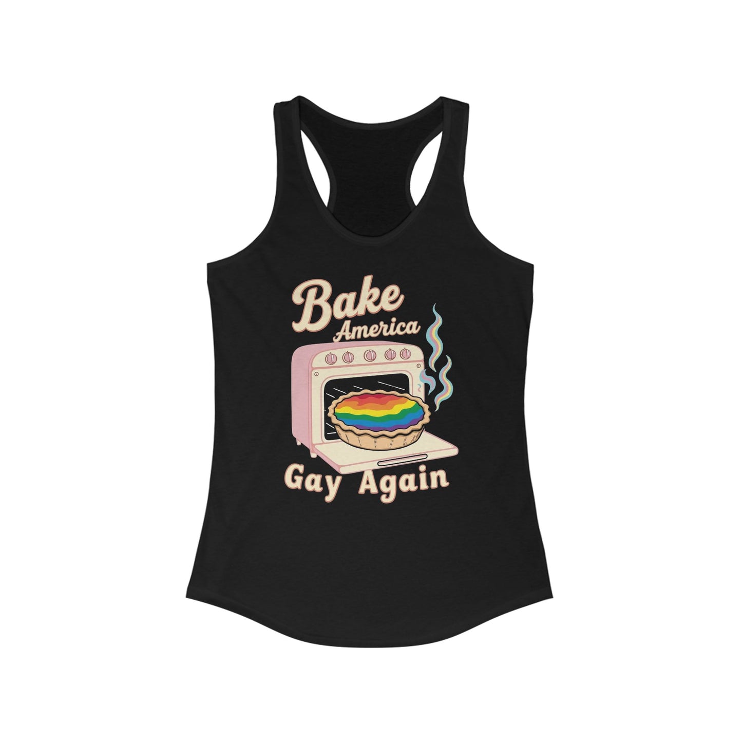 Bake America Gay Again Racerback Tank Top